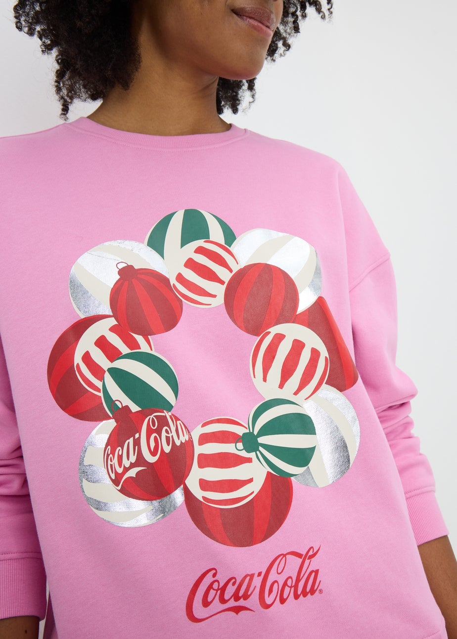 Pink Coca Cola Christmas Sweatshirt