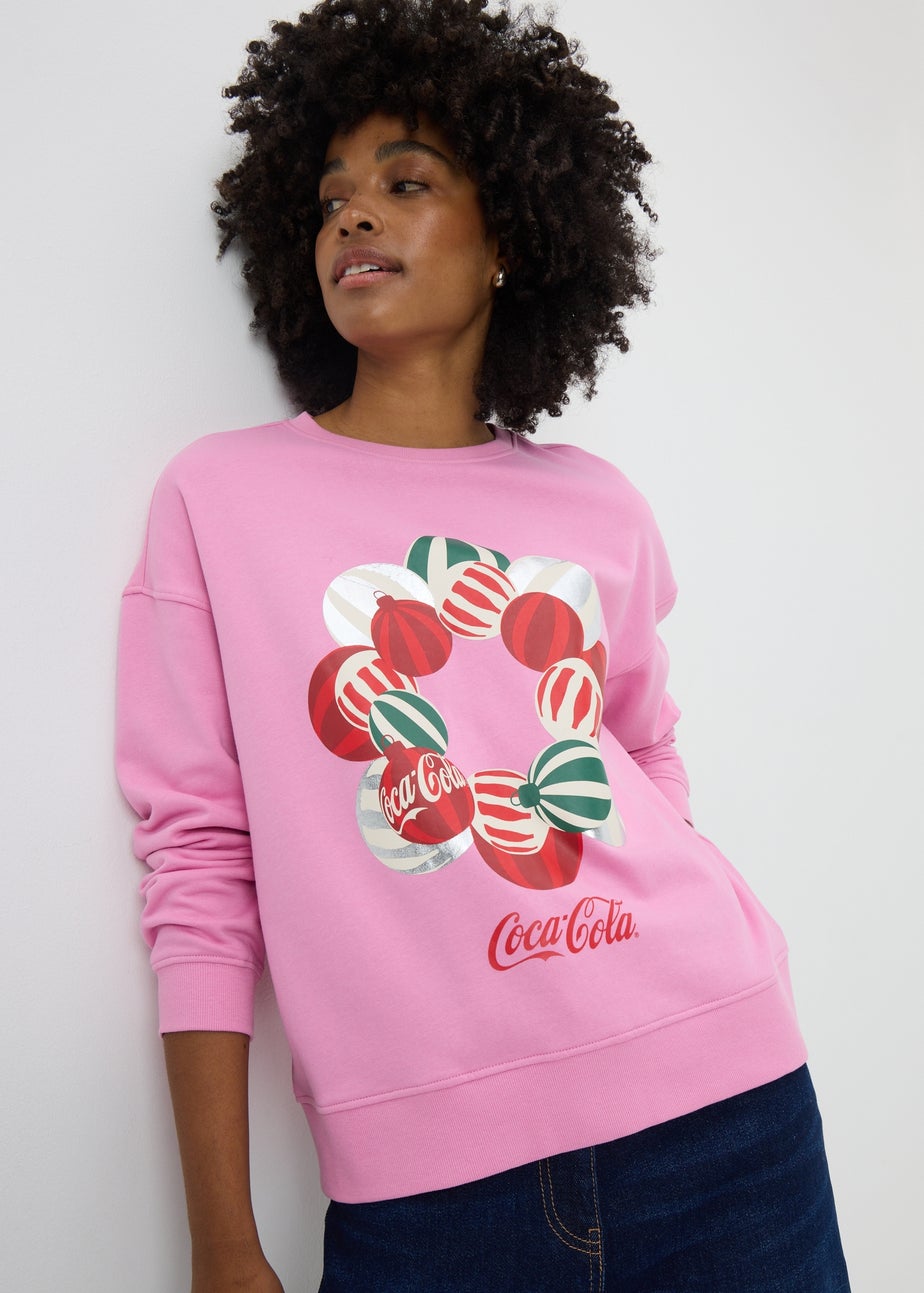 Pink Coca Cola Christmas Sweatshirt