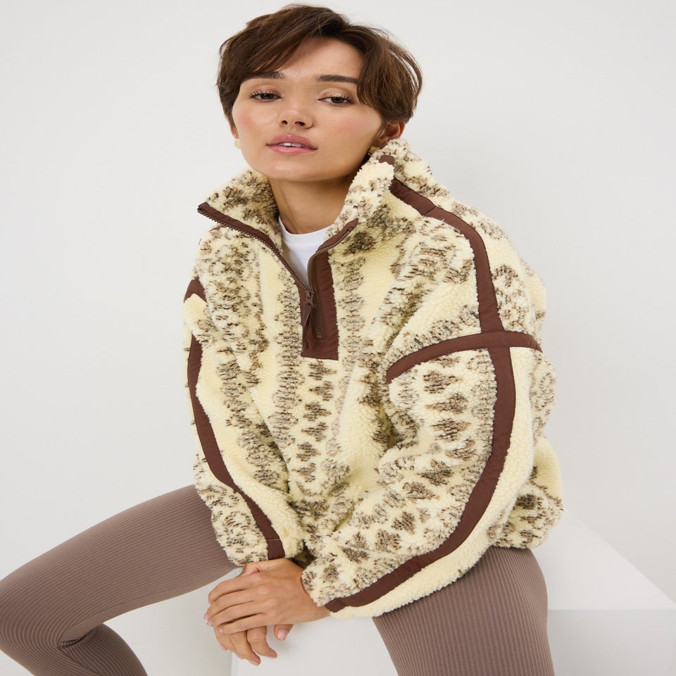 Stone Aztec Borg Jumper