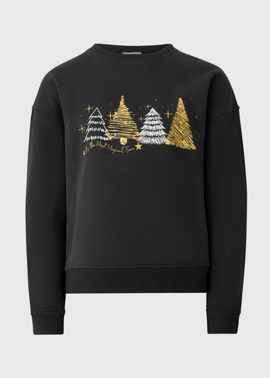 Black Christmas Tree Sweatshirt