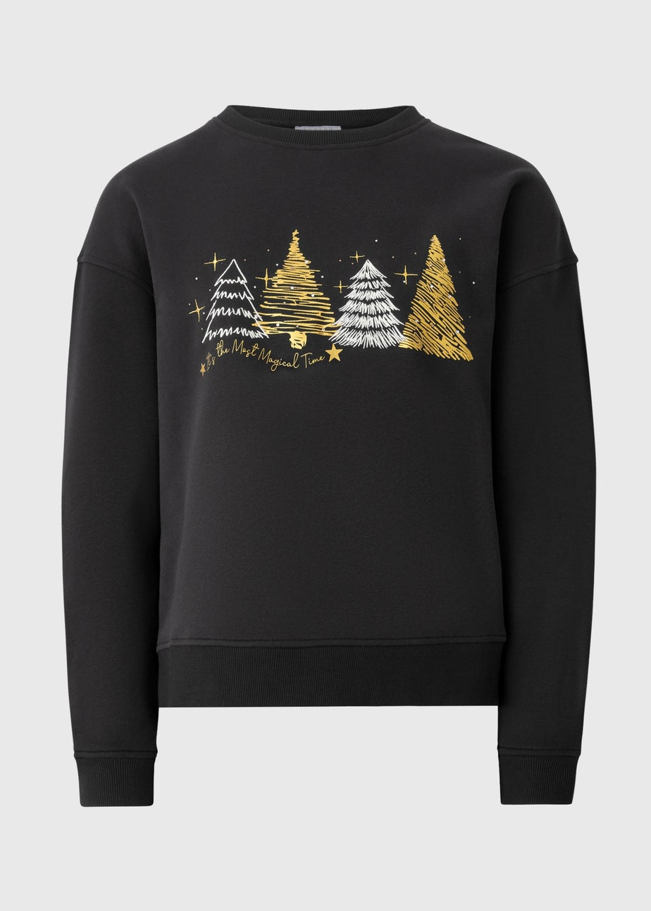 Black Christmas Tree Sweatshirt