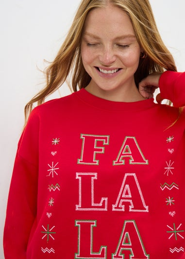 Red Fa La La Sweatshirt