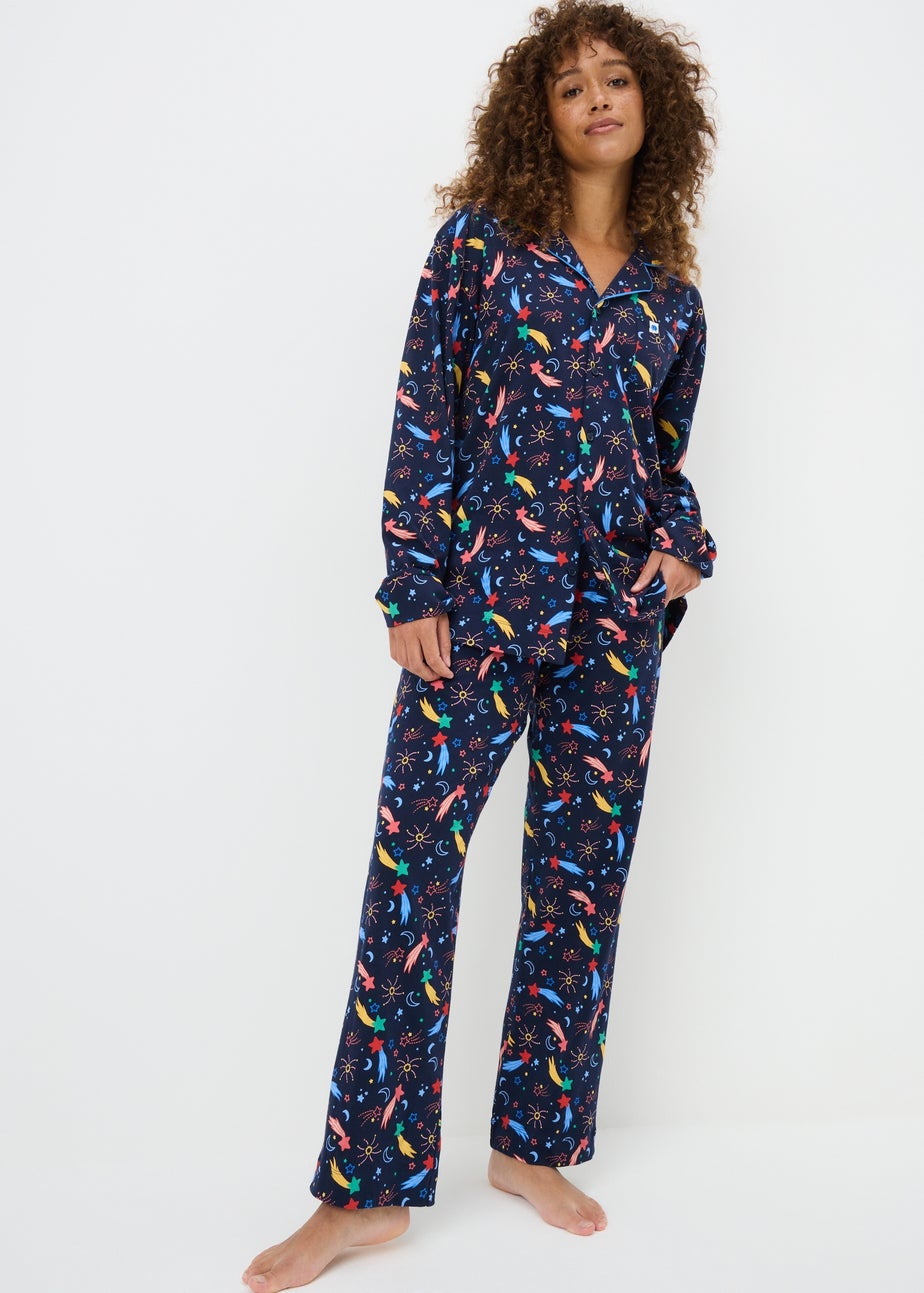 Alder Hey Adult Unisex Navy Traditional Pyjama Set