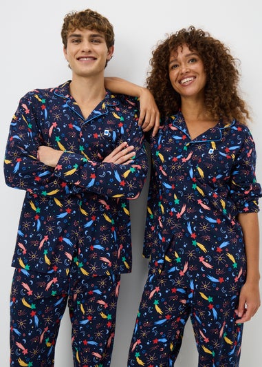 Alder Hey Adult Unisex Navy Traditional Pyjama Set