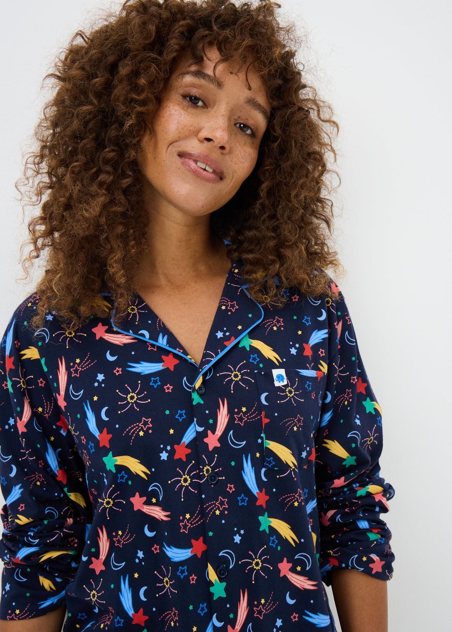 Alder Hey Adult Unisex Navy Traditional Pyjama Set