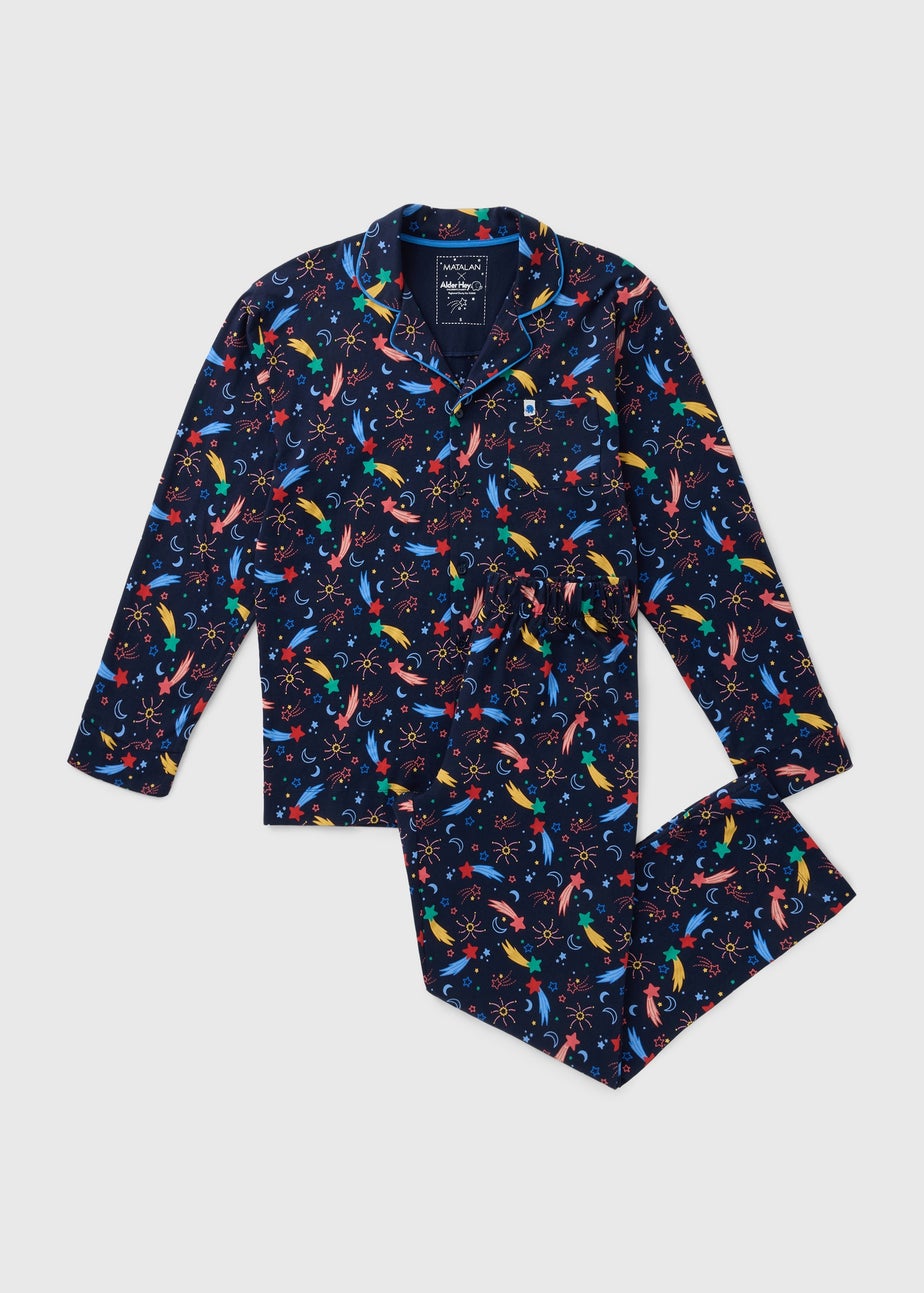 Alder Hey Adult Unisex Navy Traditional Pyjama Set