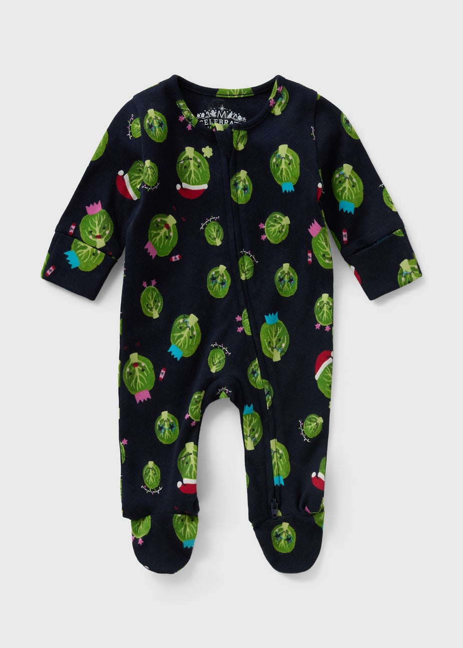 Baby Navy Matching Family Sprout Sleepsuit (Newborn-23mths)