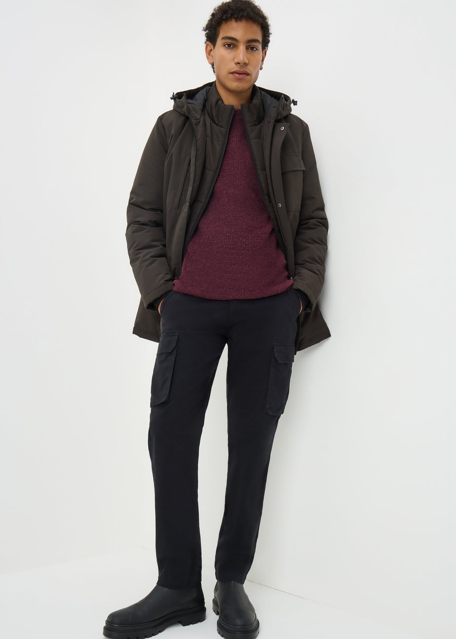 Burgundy Cosy Crew Neck Jumper