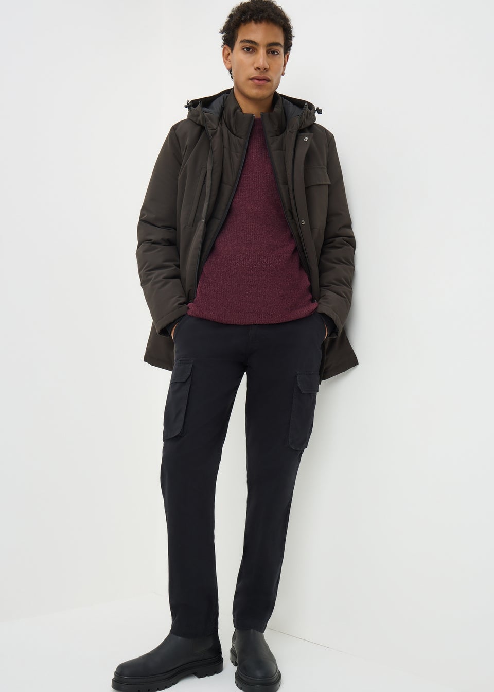 Burgundy Cosy Crew Neck Jumper