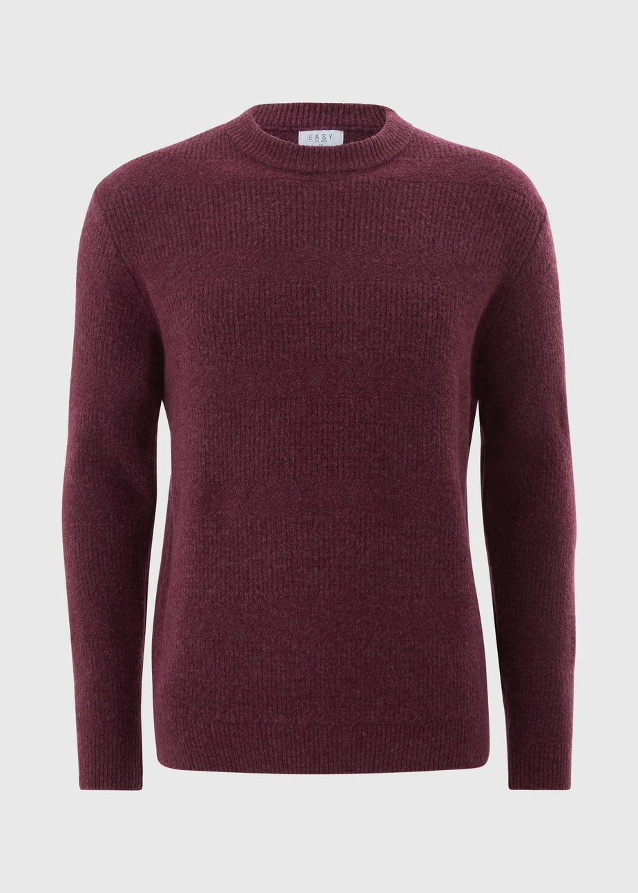 Burgundy Cosy Crew Neck Jumper