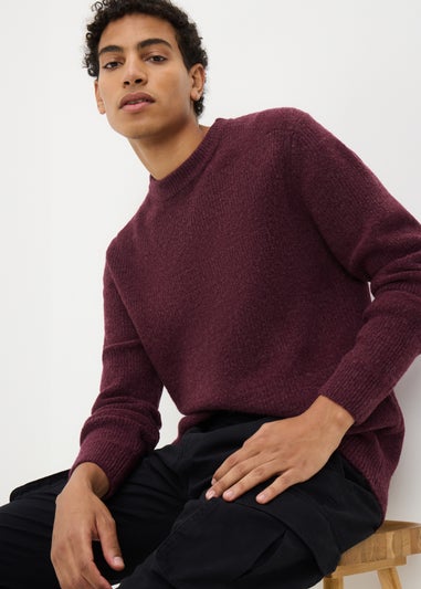 Burgundy Cosy Crew Neck Jumper
