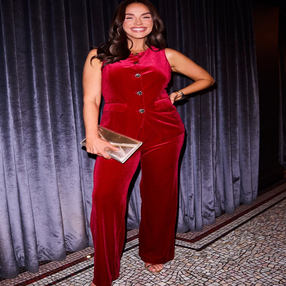 Little Mistress Ruby Red Wide Leg Trousers by Vicky Pattison