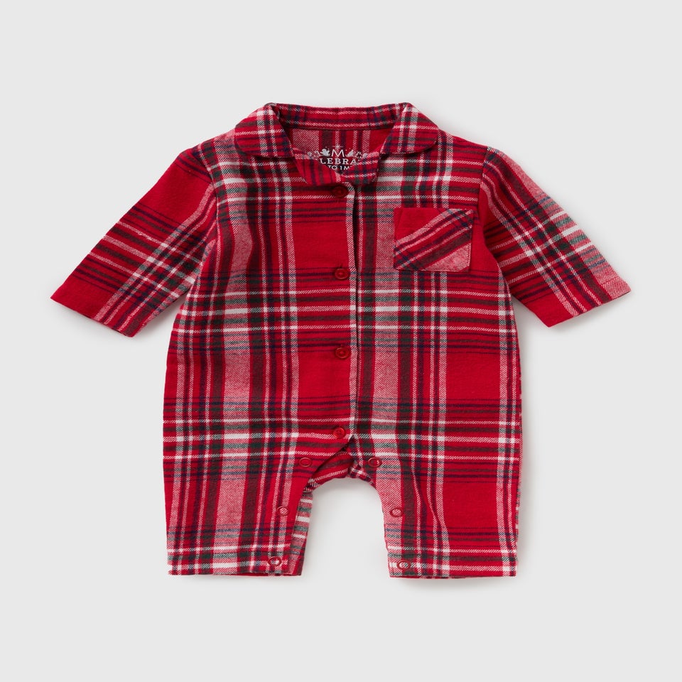 Baby Red Check Romper (Newborn-23mths)