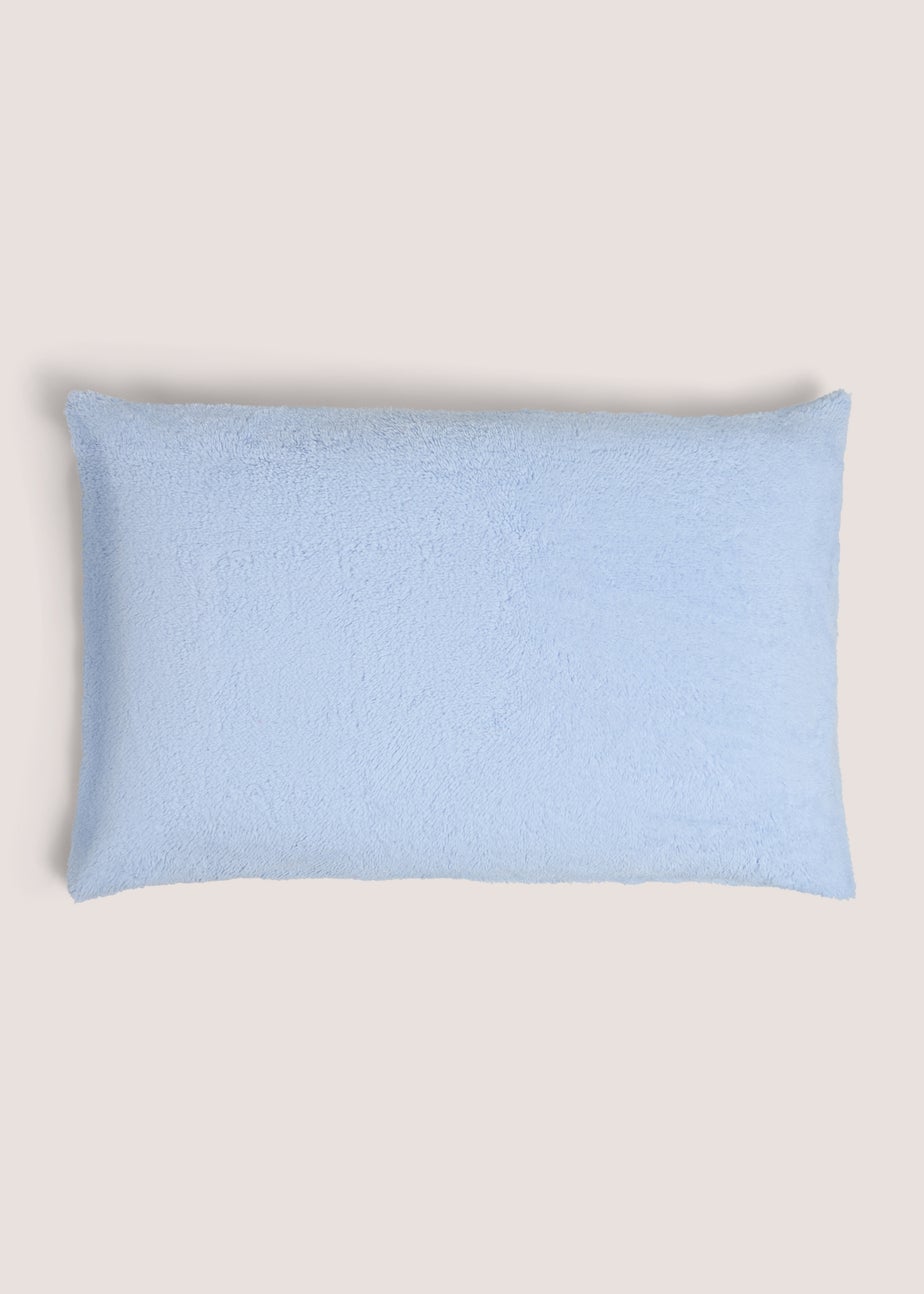 Blue Teddy Fleece Pillow Case