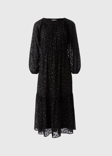 Papaya Petite Black Chiffon Midaxi Dress