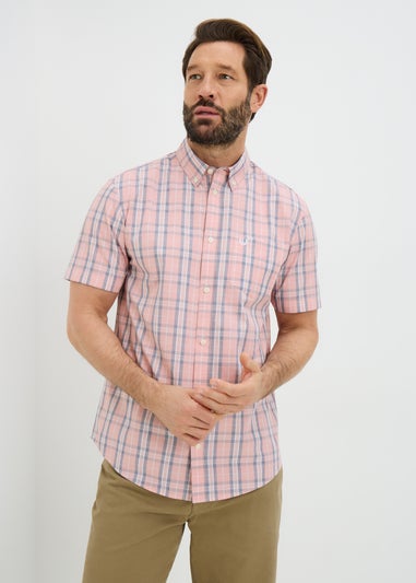 Lincoln Pink Wash Check Shirt