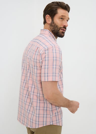 Lincoln Pink Wash Check Shirt