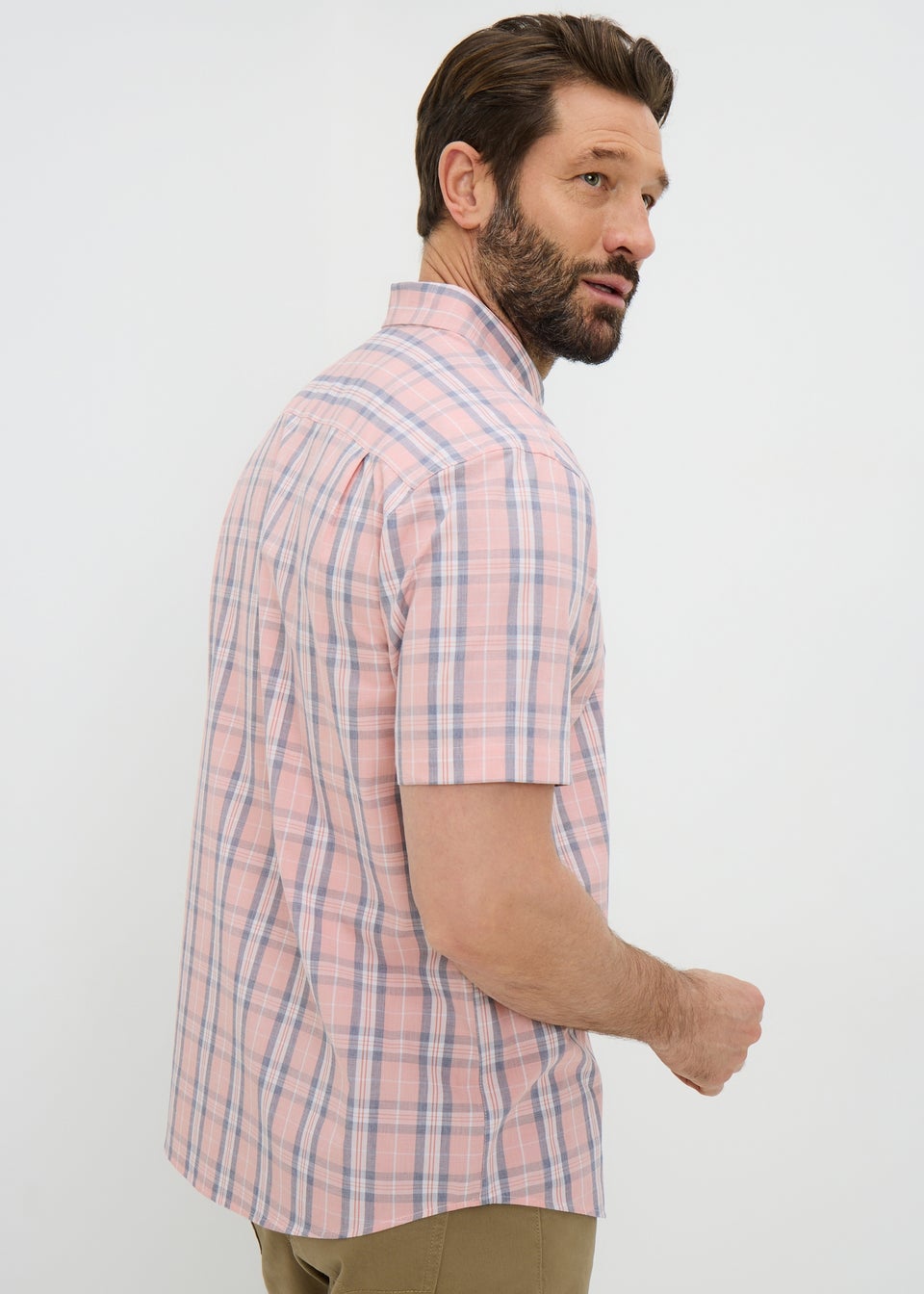 Lincoln Pink Wash Check Shirt