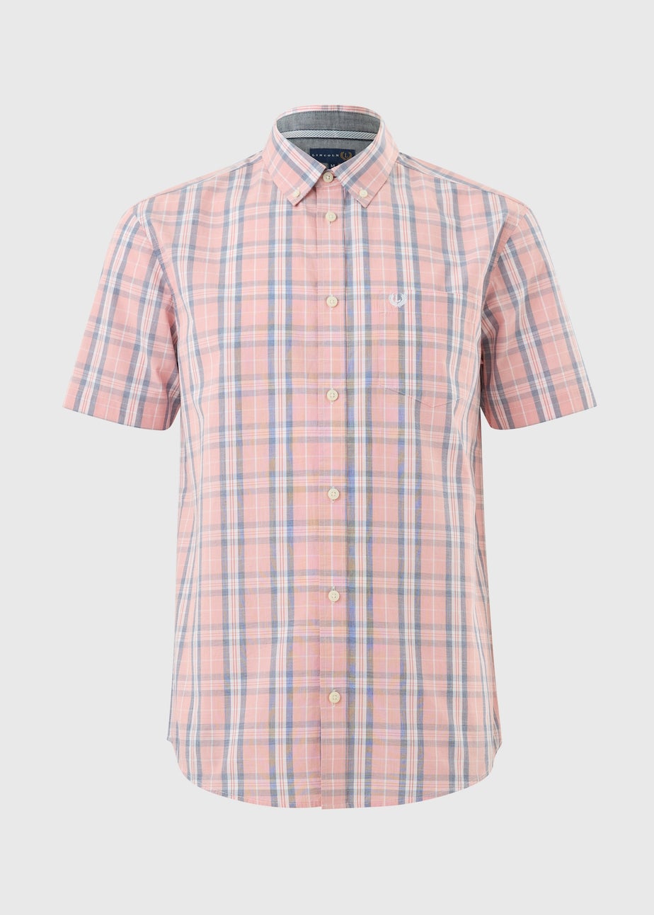 Lincoln Pink Wash Check Shirt