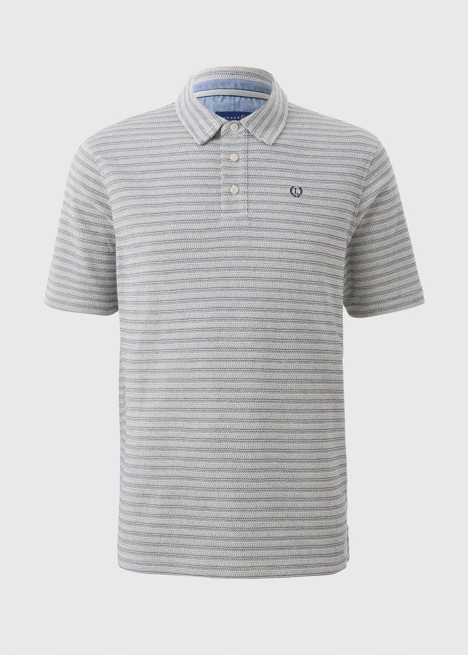 Lincoln Grey Textured Polo Top