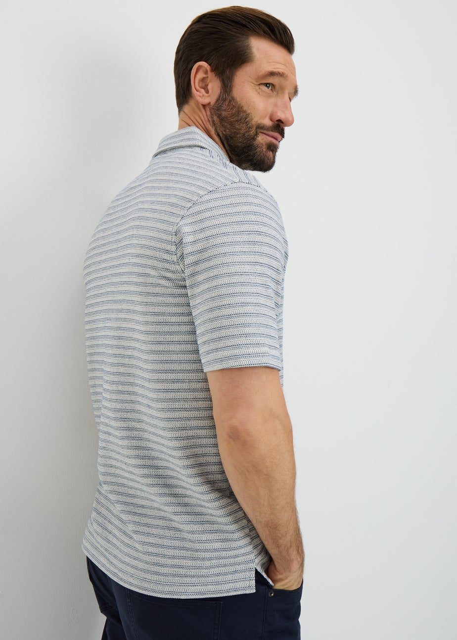 Lincoln Grey Textured Polo Top
