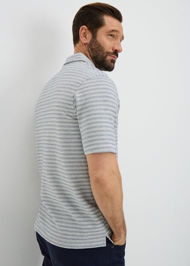 Lincoln Grey Textured Polo Top