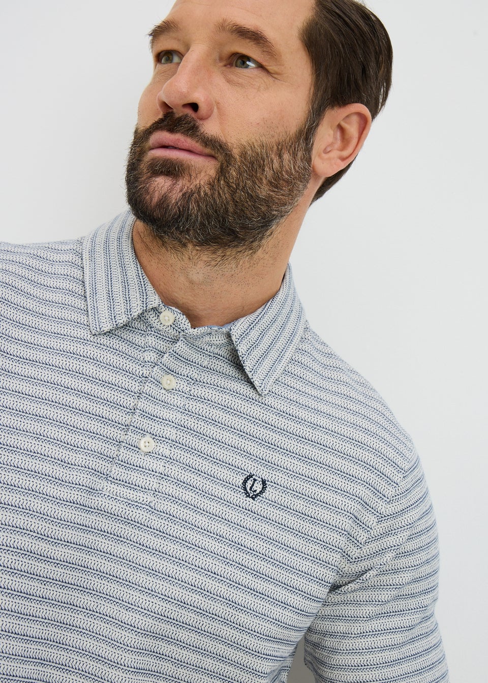 Lincoln Grey Textured Polo Top