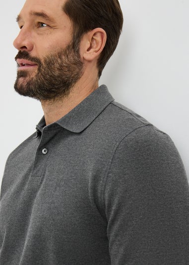 Lincoln Grey Textured Polo Top