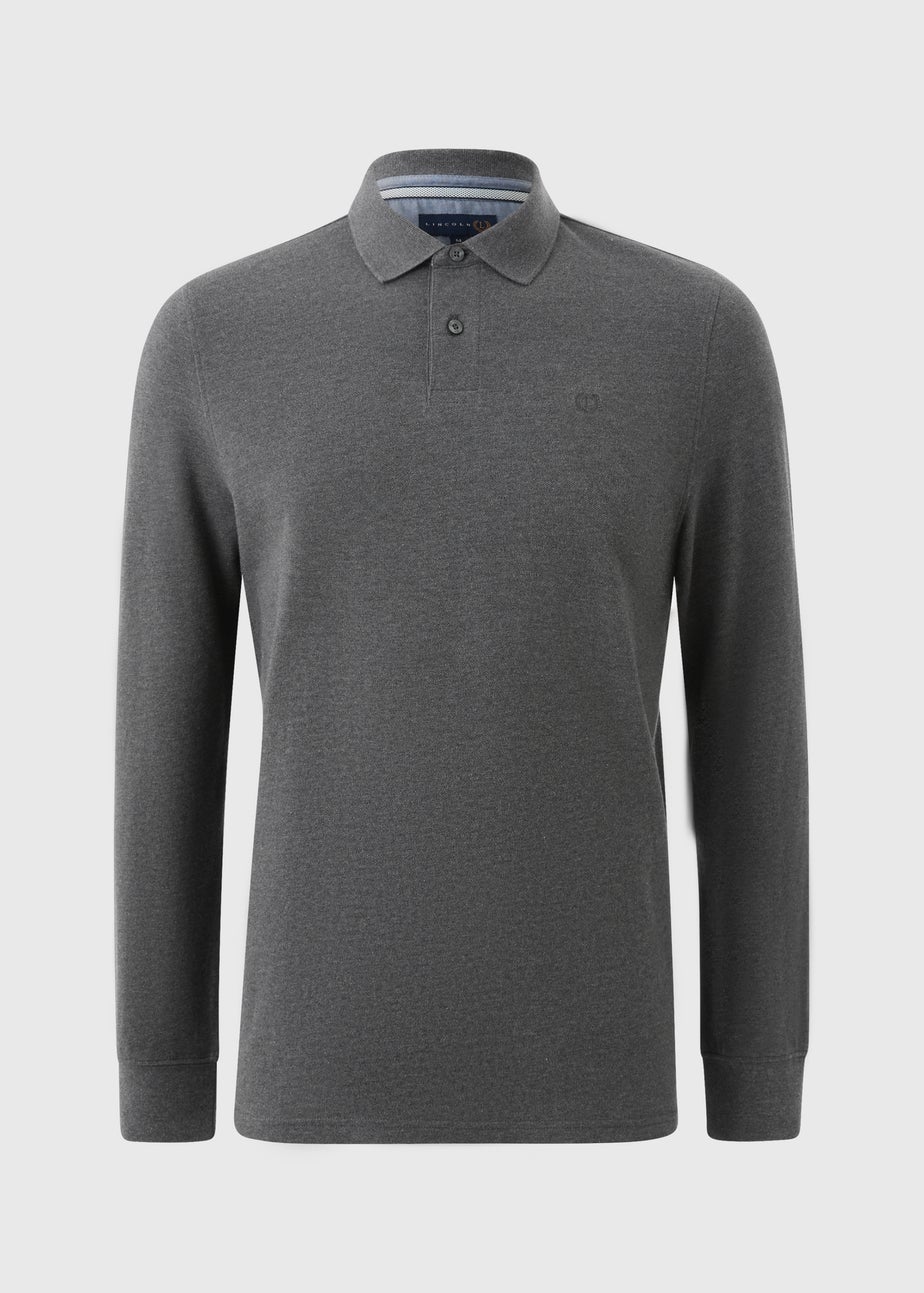 Lincoln Grey Textured Polo Top