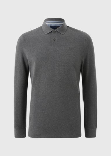 Lincoln Grey Textured Polo Top