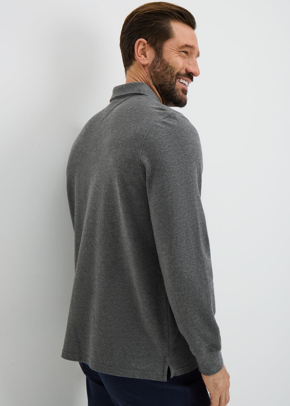 Lincoln Grey Textured Polo Top