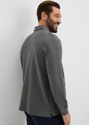 Lincoln Grey Textured Polo Top