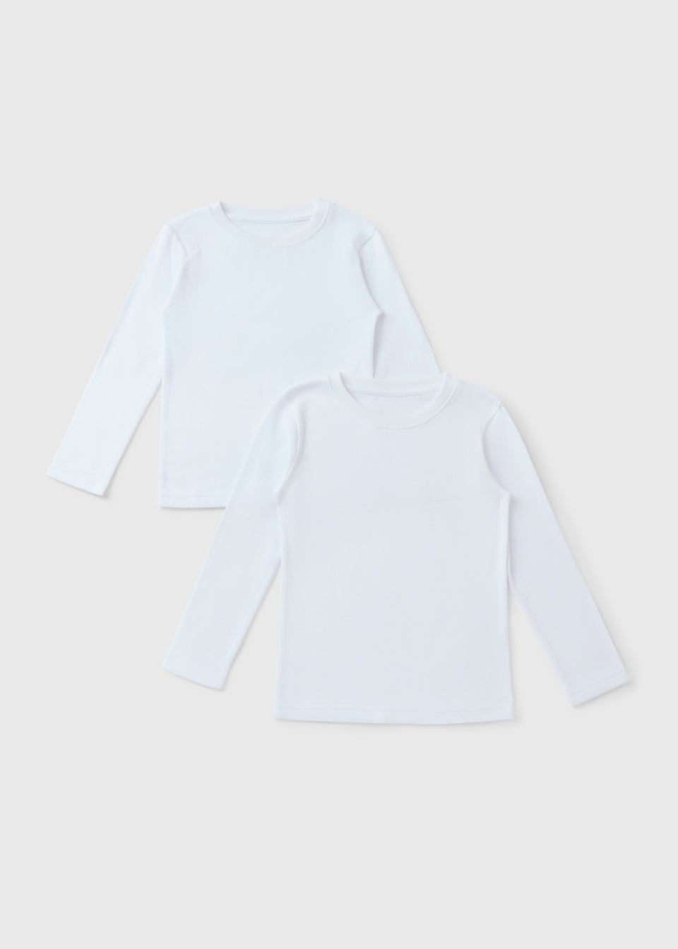 2 Pack Boys White Long Sleeve Tops