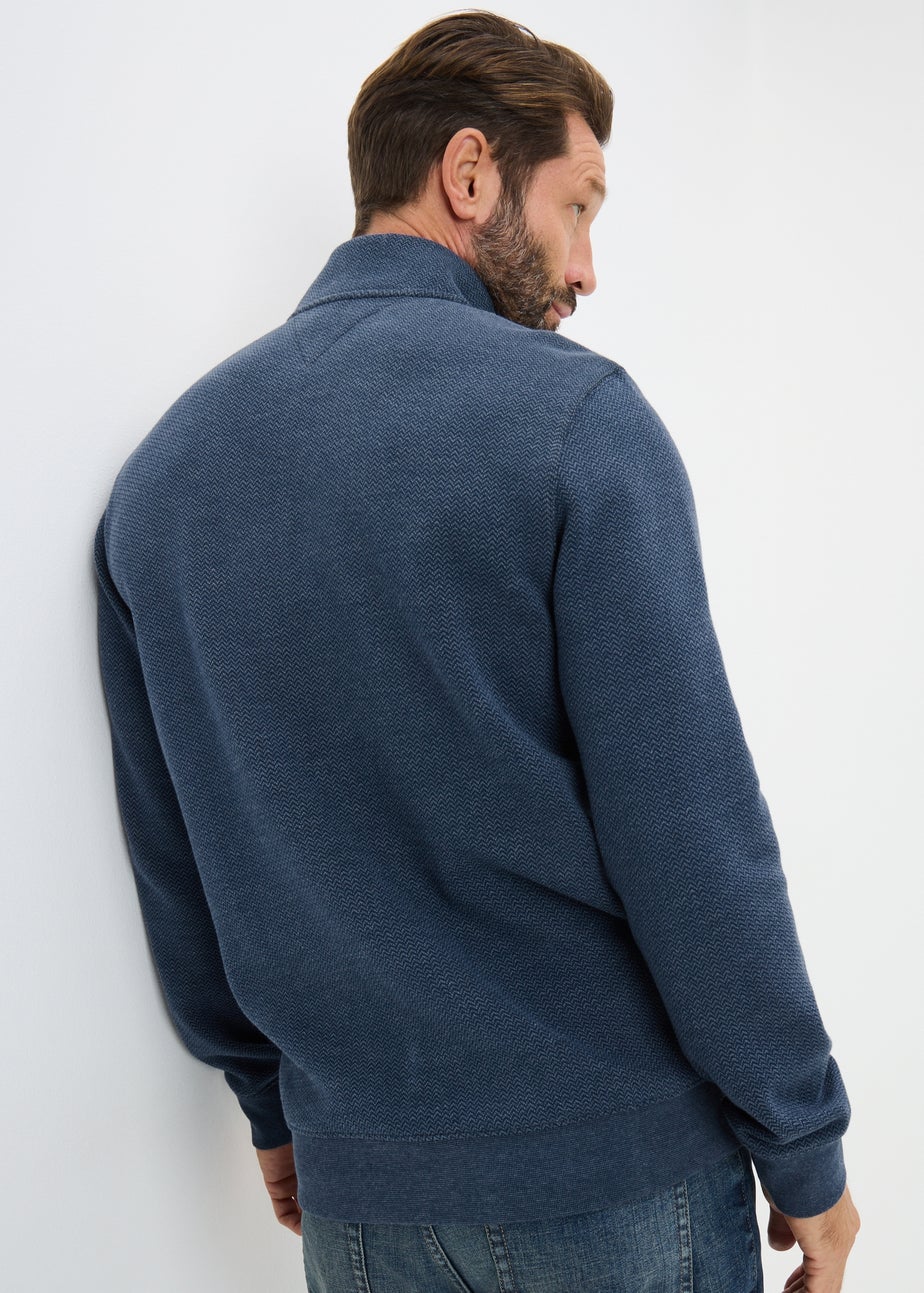 Lincoln Navy 1/4 Zip Sweatshirt