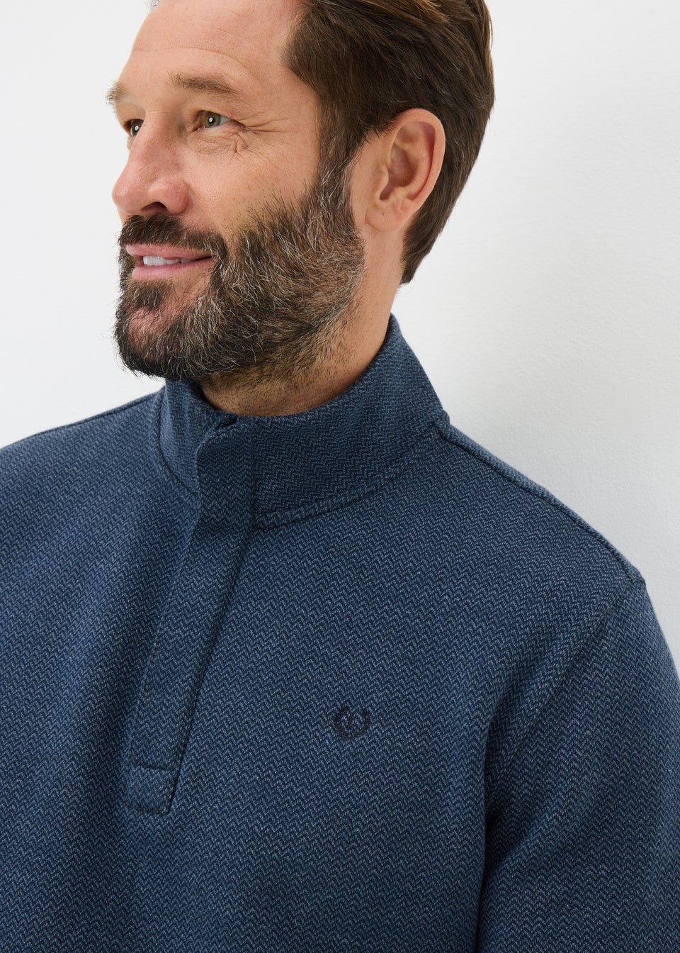 Lincoln Navy 1/4 Zip Sweatshirt