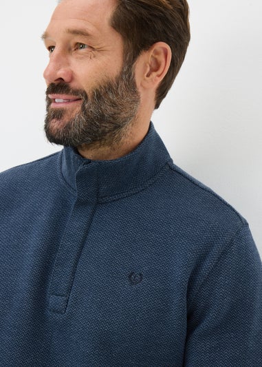 Lincoln Navy 1/4 Zip Sweatshirt