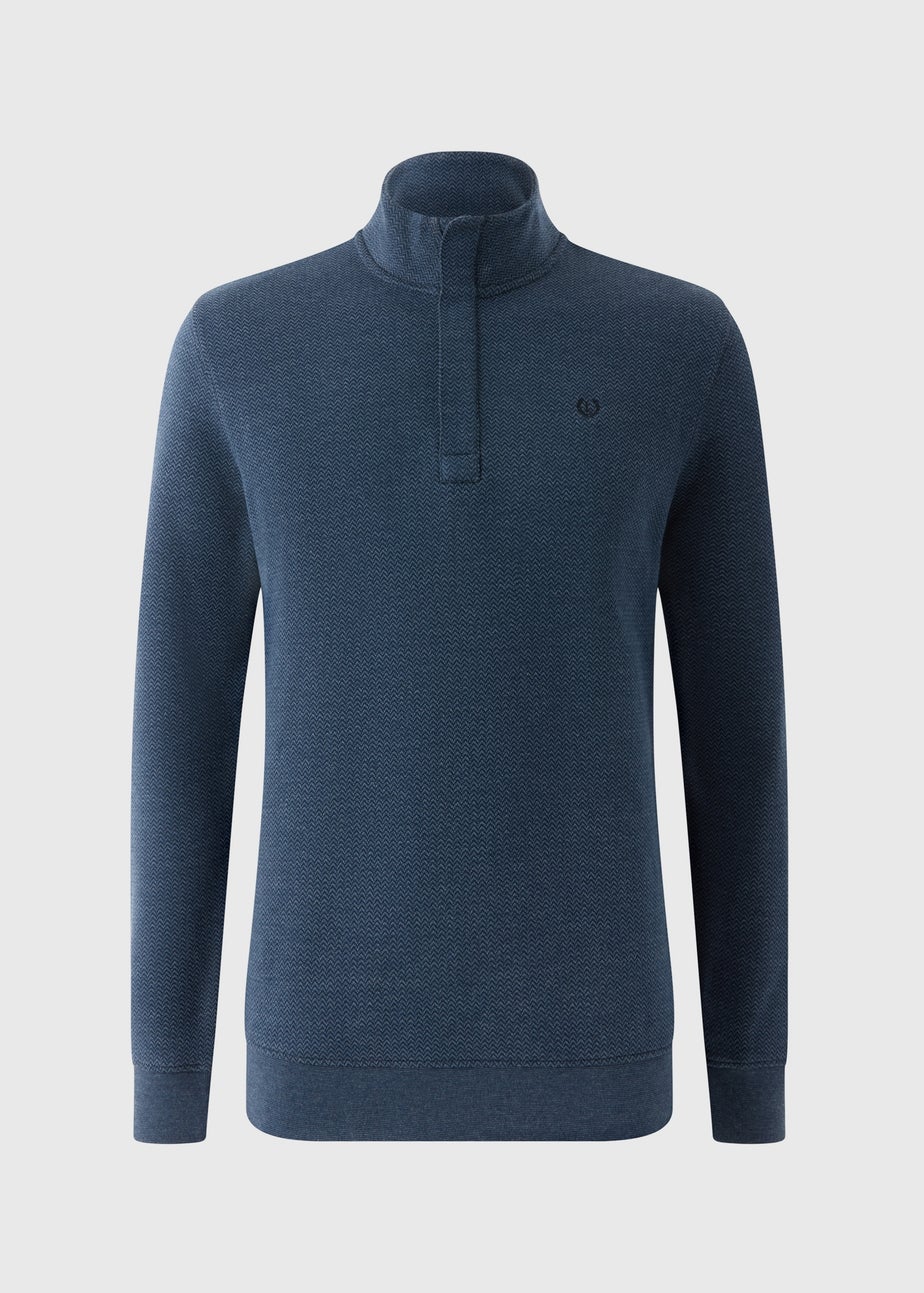 Lincoln Navy 1/4 Zip Sweatshirt