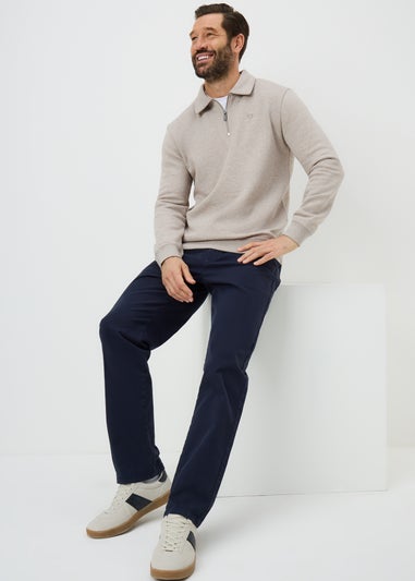 Lincoln Oatmeal Polo Sweatshirt