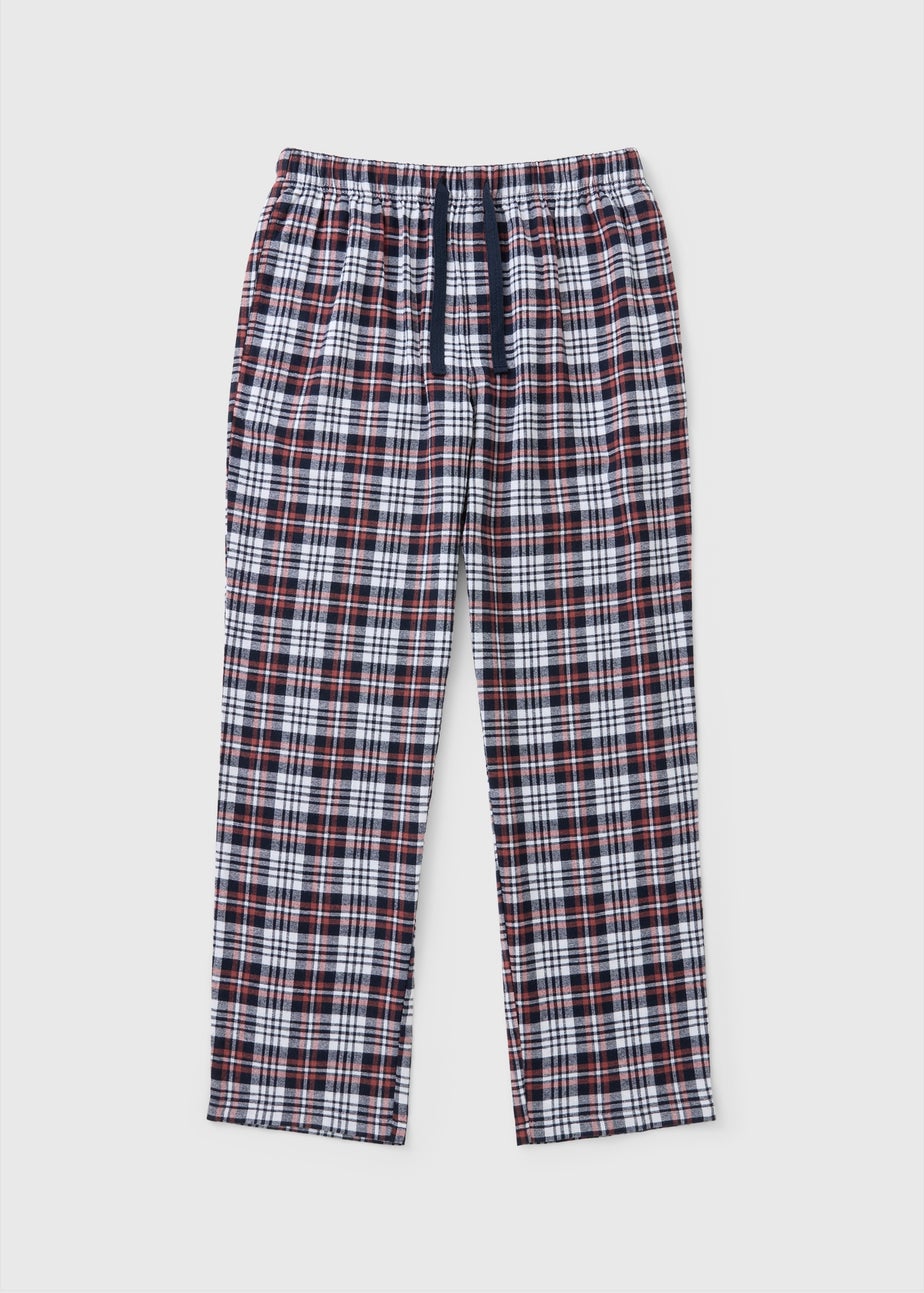 Cream Brushed Woven Check Pyjama Bottoms