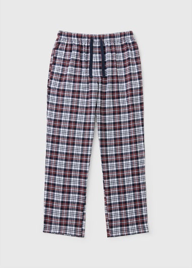 Cream Brushed Woven Check Pyjama Bottoms