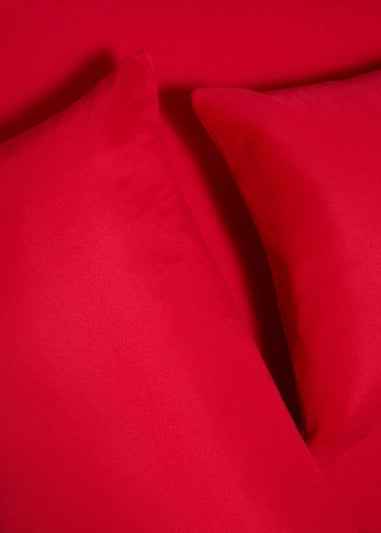 Red Bed Sheet & Pillow Case Set