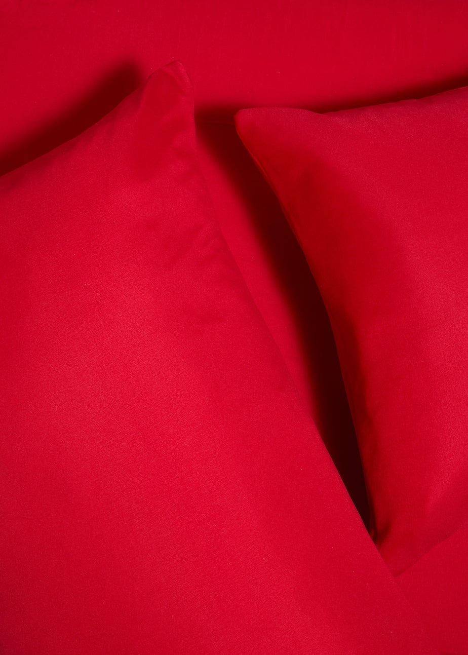 Red Bed Sheet & Pillow Case Set