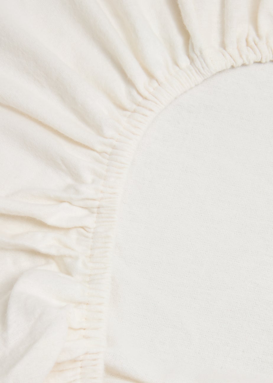 Cream Fitted Bed Sheet