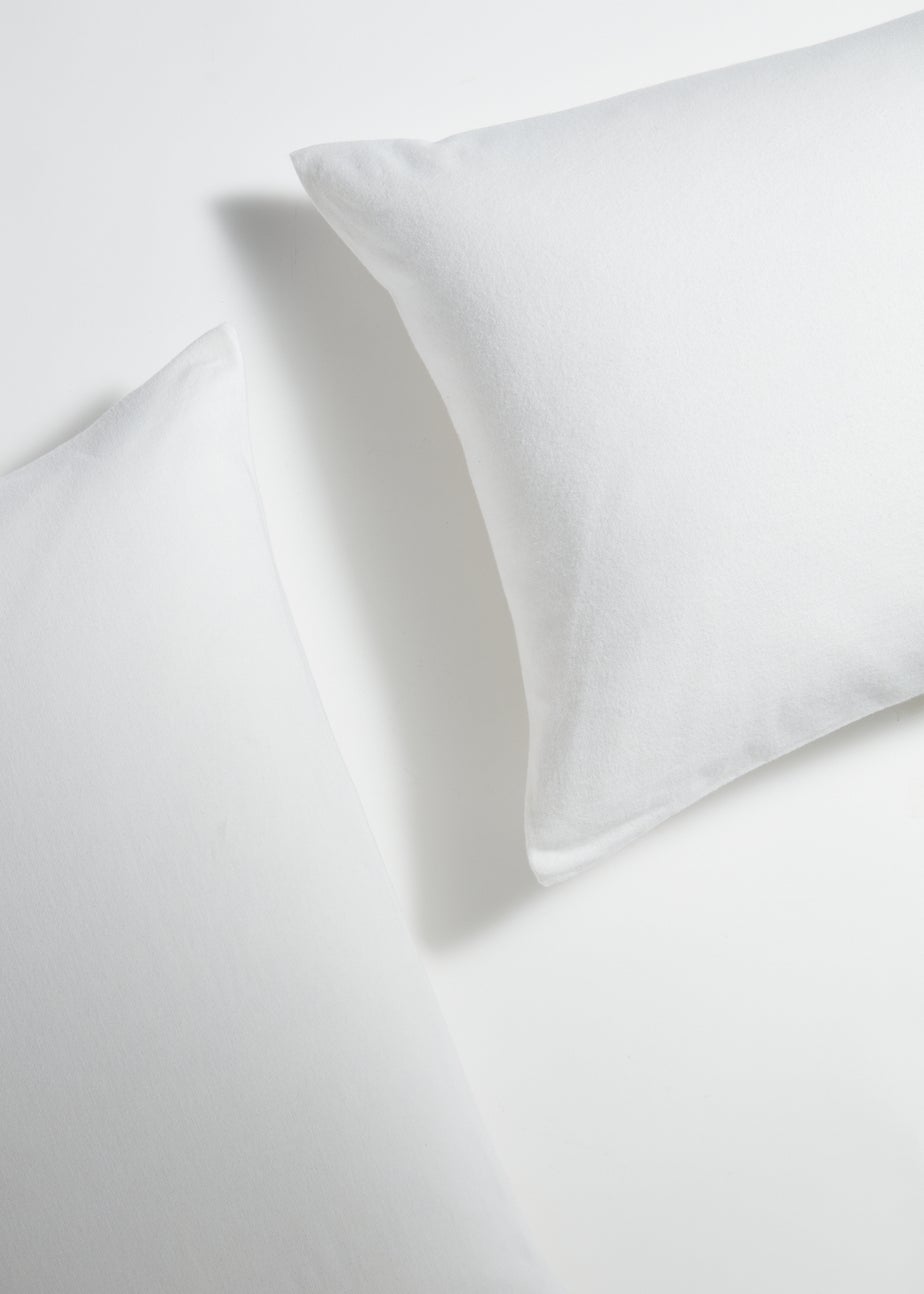 White Brushed Cotton Pillow Cases