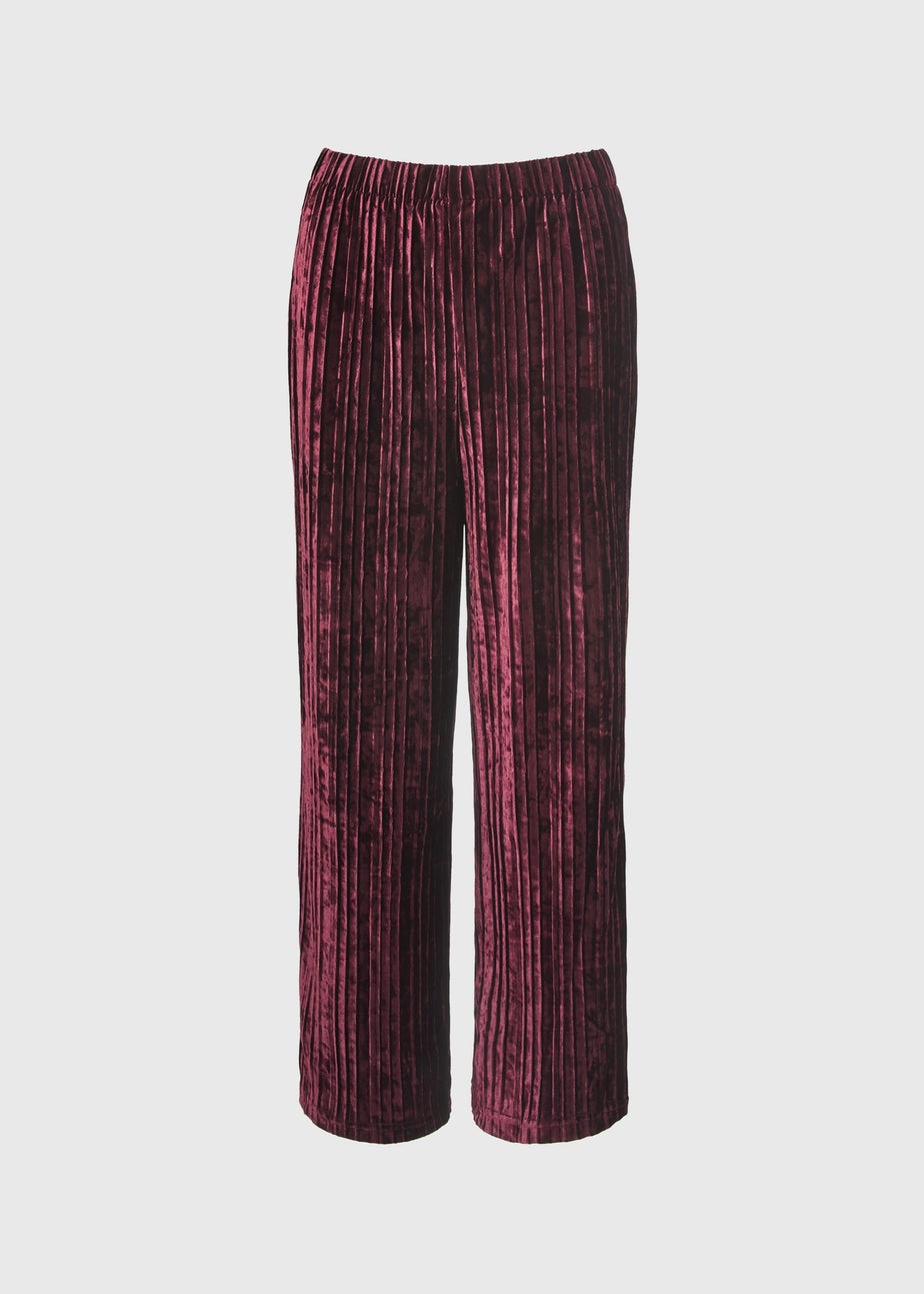 Et Vous Burgundy Velvet Co-Ord Trousers