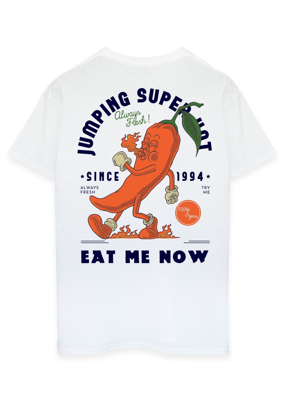 Brands In Jumping Chilli White Graphic T-Shirt