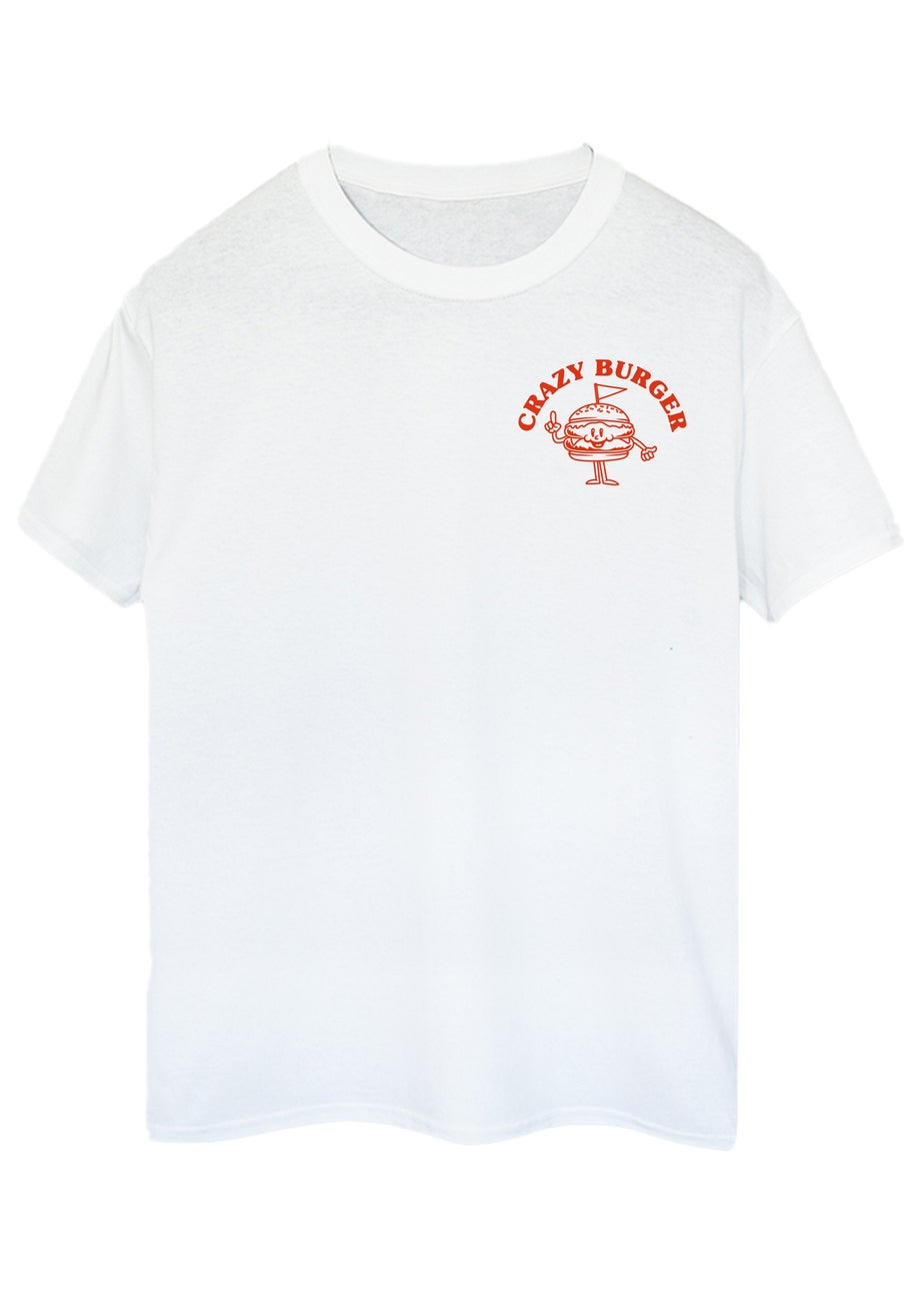 Brands In Crazy Burger White Graphic T-Shirt