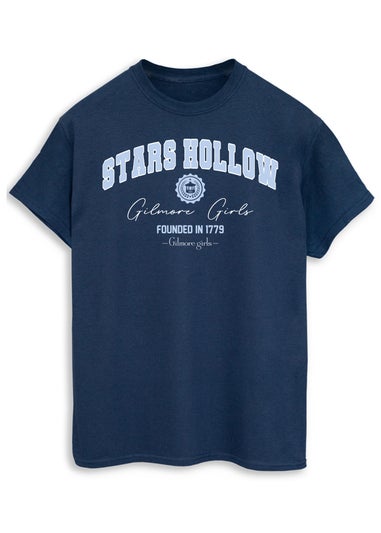 Gilmore Girls Stars Hollow Navy Boyfriend Fit Graphic T-Shirt