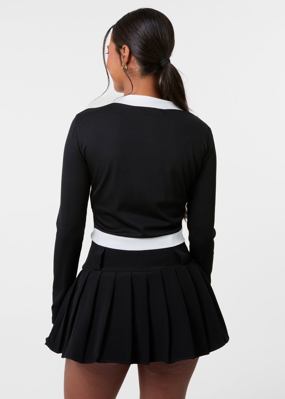 Pink Vanilla Black Slinky Two Tone Cardigan