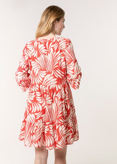 Blue Vanilla Orange Ric Rac Smock Shirt Dress